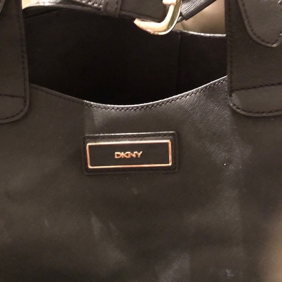 DKNY Black Leather Shoulder Hobo Bag - Picture 2 of 7